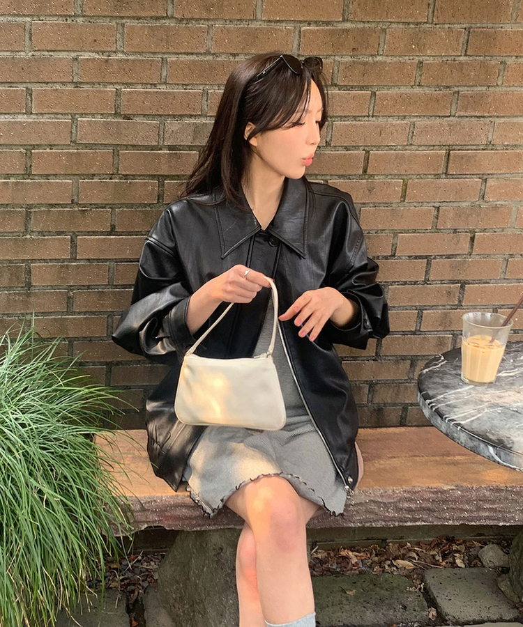 ストライプフリルミニワンピース BLACK