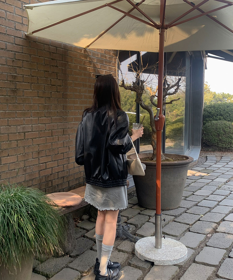 ストライプフリルミニワンピース BLACK