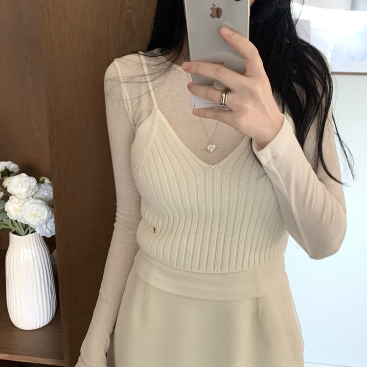 ゴールドビスチェニットキャミソール IVORY