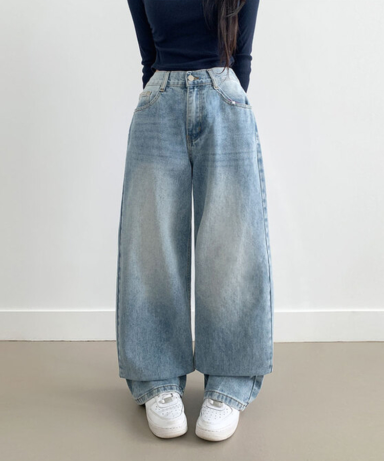 【丈別】ウォッシングデニムロングパンツ(5color) LIGHT DENIM