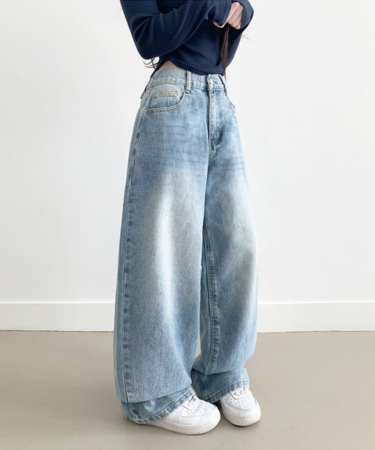 【丈別】ウォッシングデニムロングパンツ(5color) LIGHT DENIM
