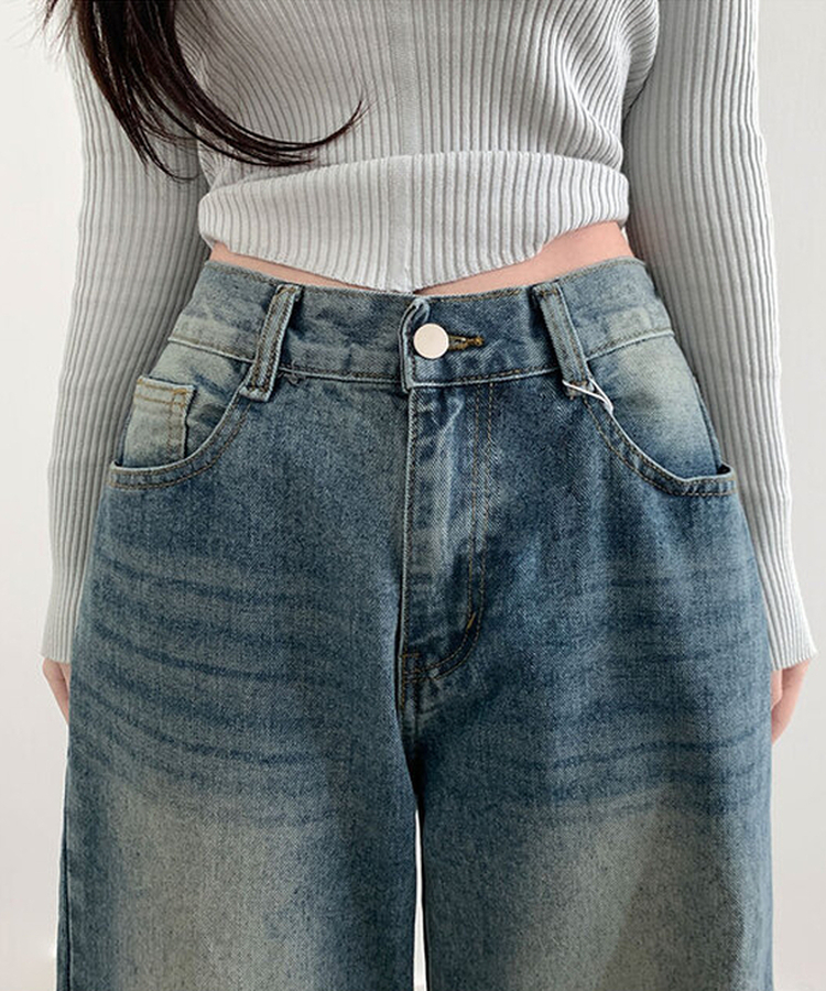 【丈別】ウォッシングデニムロングパンツ(5color) BLUE
