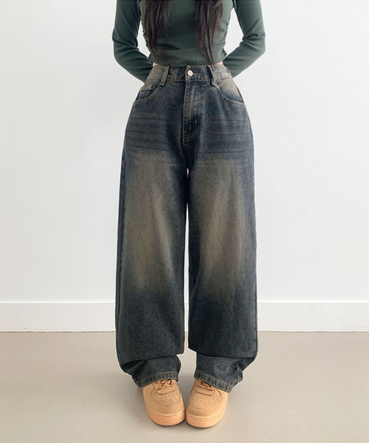 【丈別】ウォッシングデニムロングパンツ(5color) Vintage