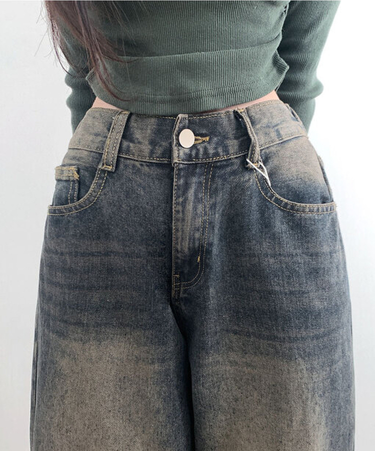 【丈別】ウォッシングデニムロングパンツ(5color) Vintage