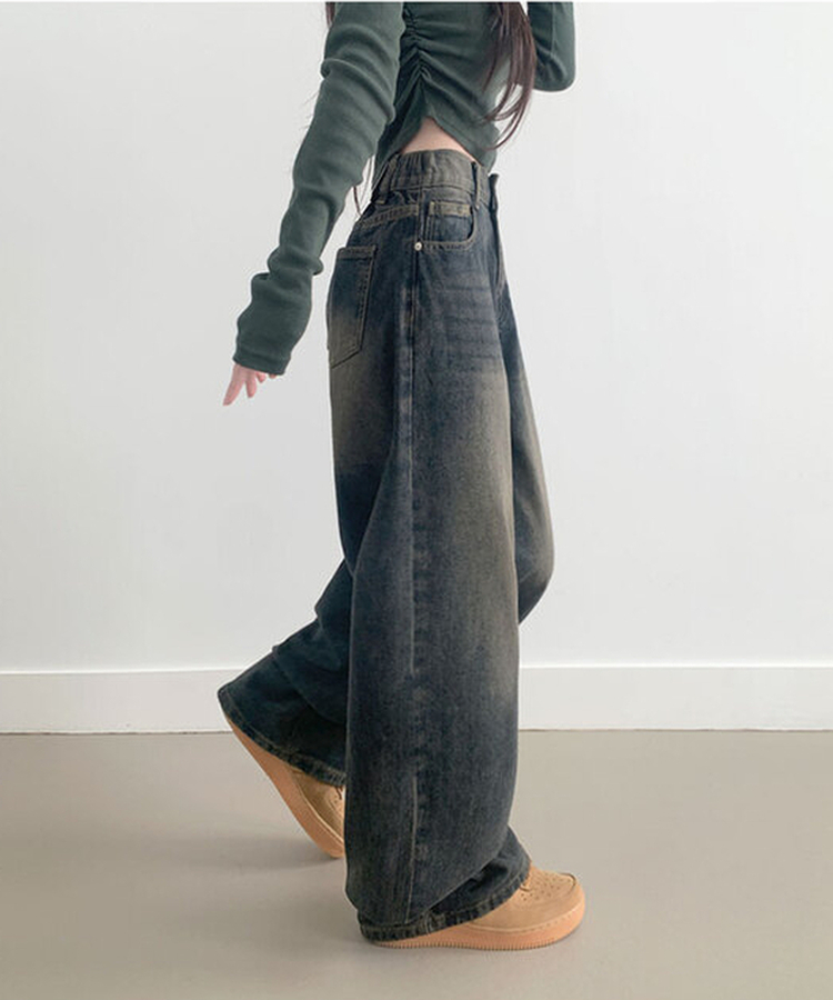 【丈別】ウォッシングデニムロングパンツ(5color) Vintage