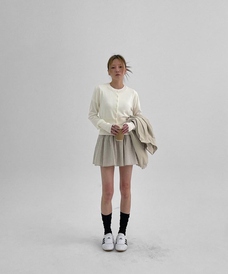 モダールニットカーディガン IVORY
