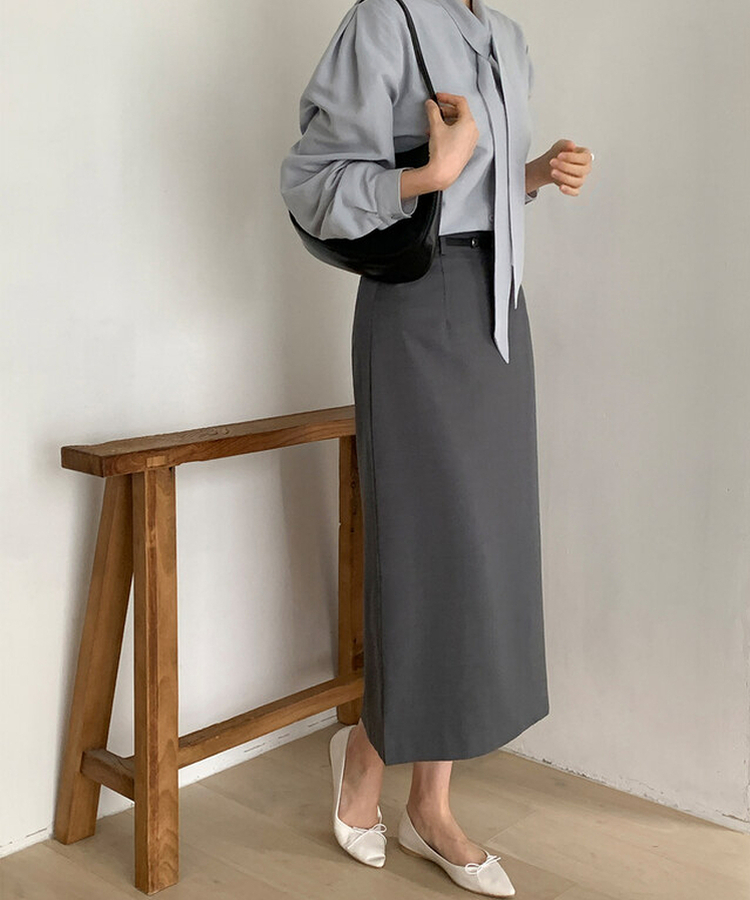 【ベルト付き】【ベルト付き】【丈別】ダッチベルトスカート CHARCOAL