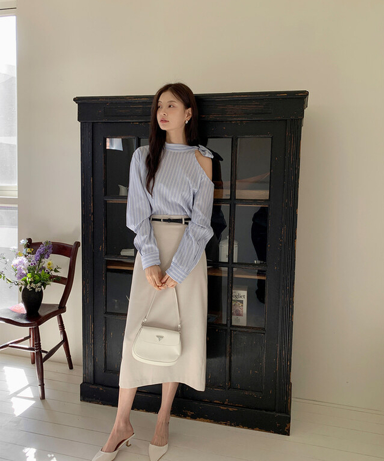 【ベルト付き】【ベルト付き】【丈別】ダッチベルトスカート CREAM BEIGE
