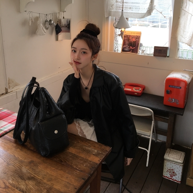 レザーブレザージャケット BLACK