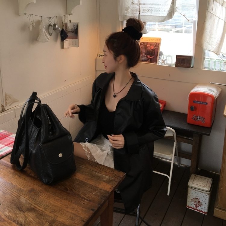 レザーブレザージャケット BLACK
