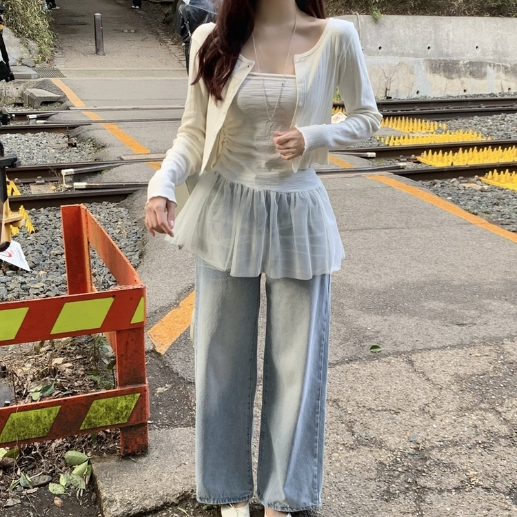 ビンテージウォッシングコットンデニムパンツ LIGHT BLUE