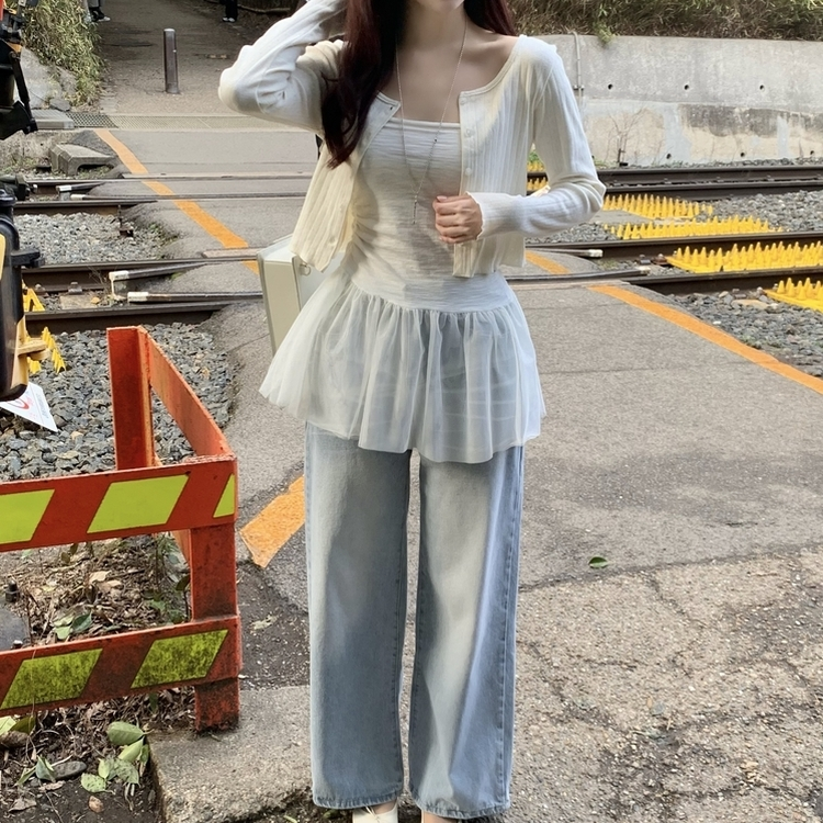 ビンテージウォッシングコットンデニムパンツ LIGHT BLUE