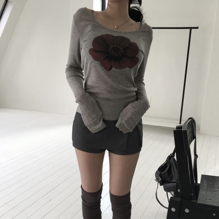 カメリ長袖Ｔシャツ GREY