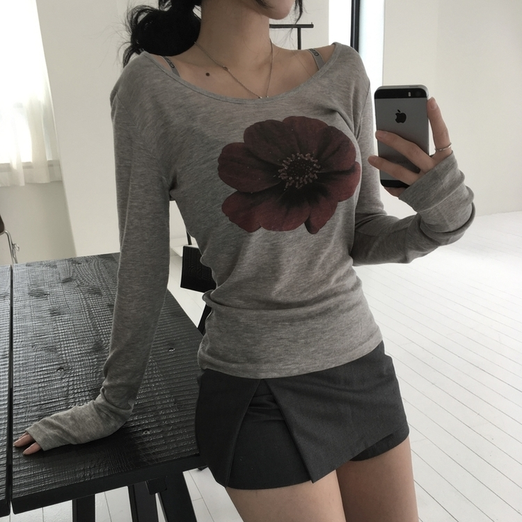 カメリ長袖Ｔシャツ GREY