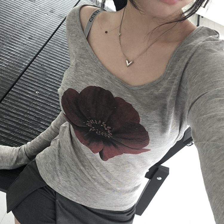 カメリ長袖Ｔシャツ GREY