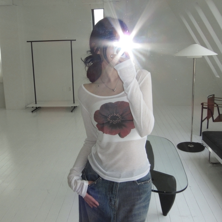 カメリ長袖Ｔシャツ WHITE
