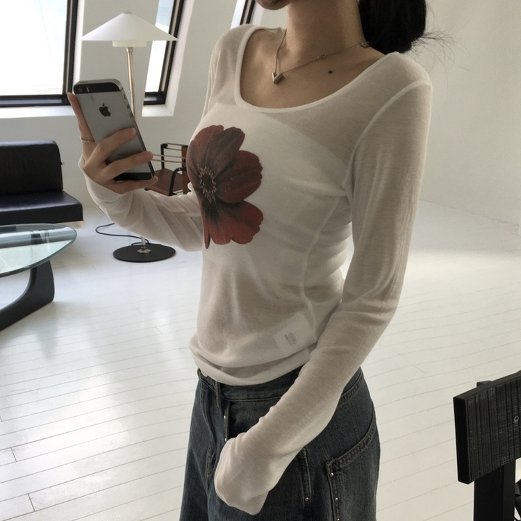 カメリ長袖Ｔシャツ WHITE
