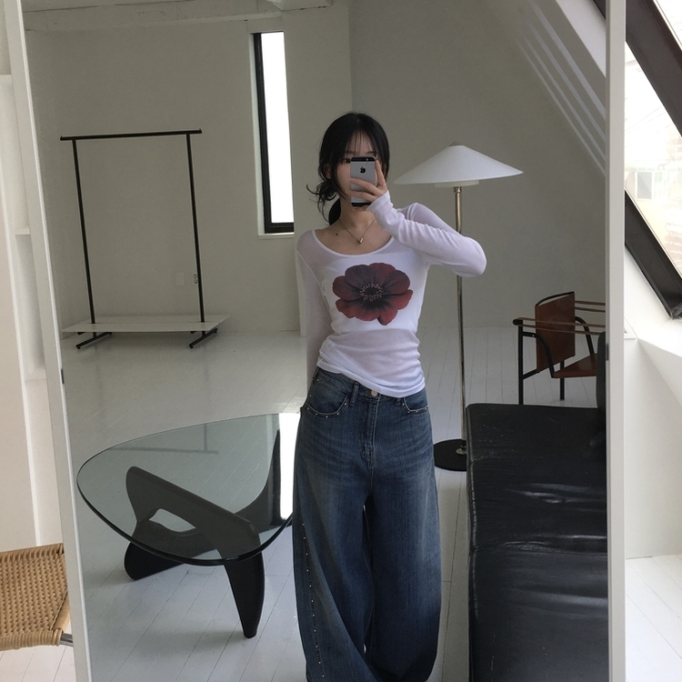 カメリ長袖Ｔシャツ WHITE