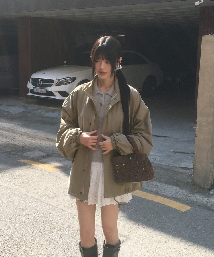 コットンミリタリージャケット KHAKI