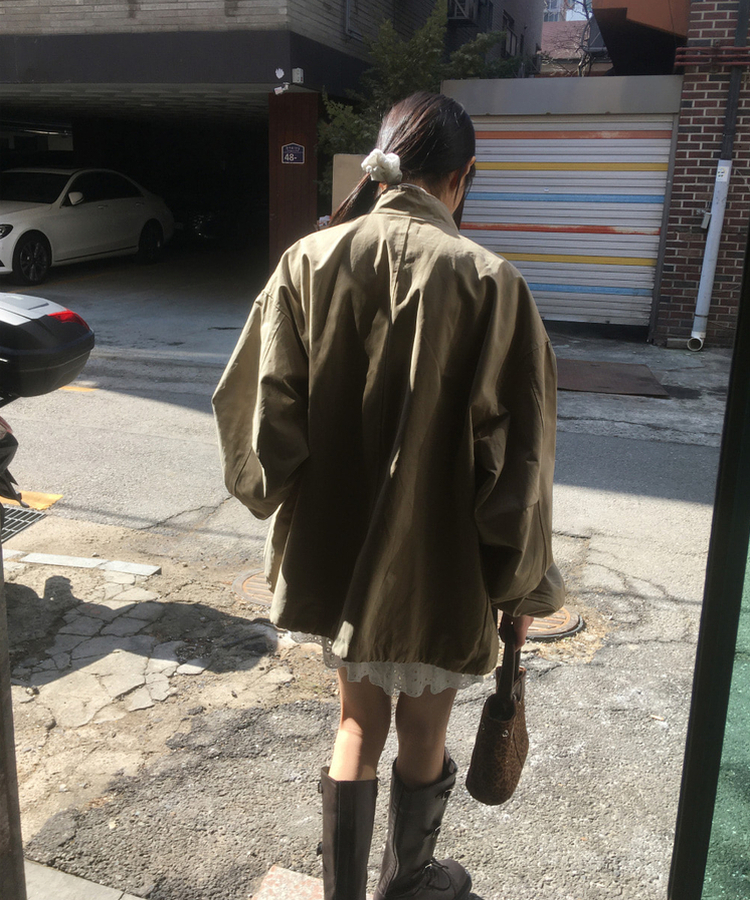 コットンミリタリージャケット KHAKI