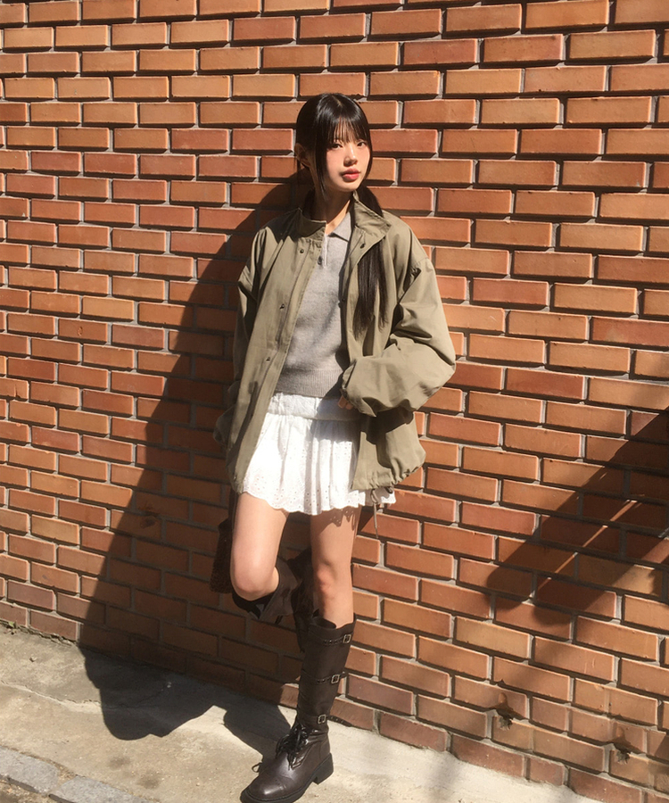 コットンミリタリージャケット KHAKI