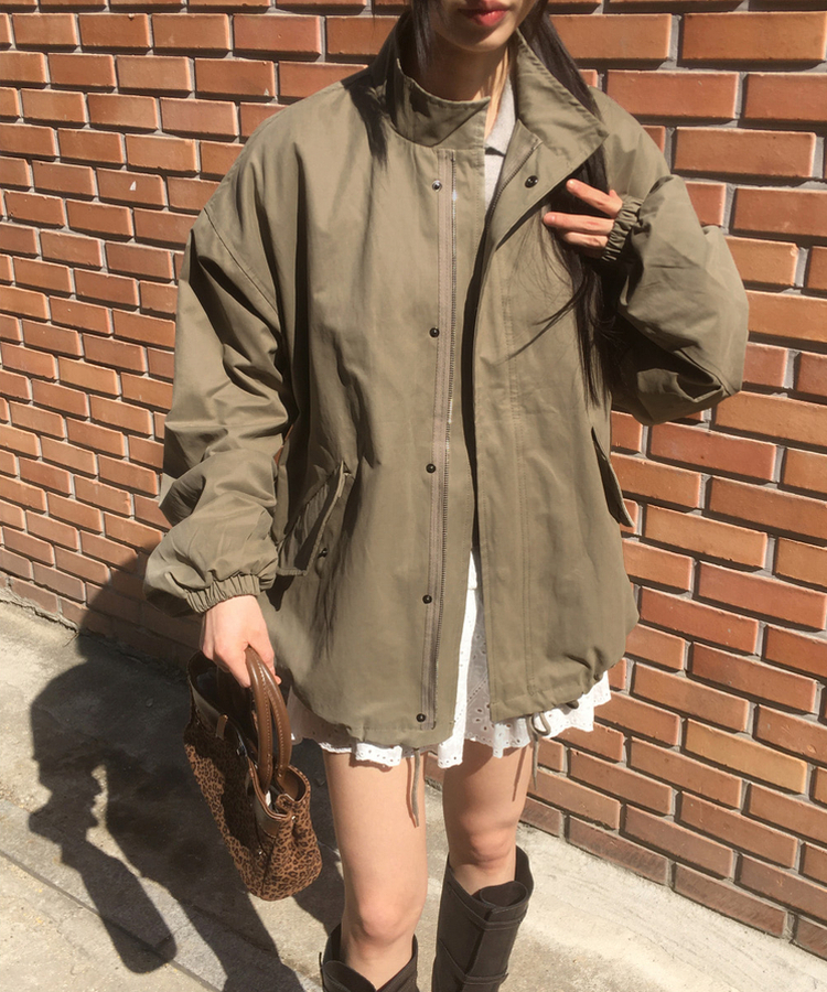コットンミリタリージャケット KHAKI