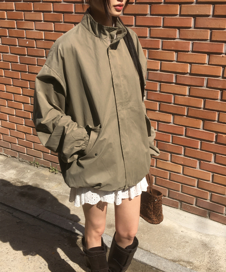 コットンミリタリージャケット KHAKI