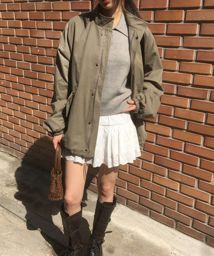 コットンミリタリージャケット KHAKI