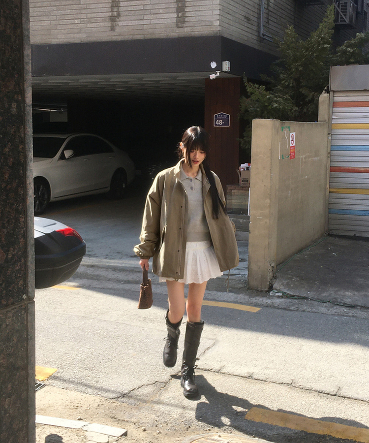 コットンミリタリージャケット KHAKI