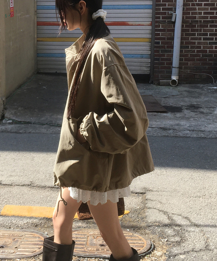 コットンミリタリージャケット KHAKI