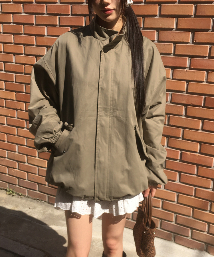 コットンミリタリージャケット KHAKI