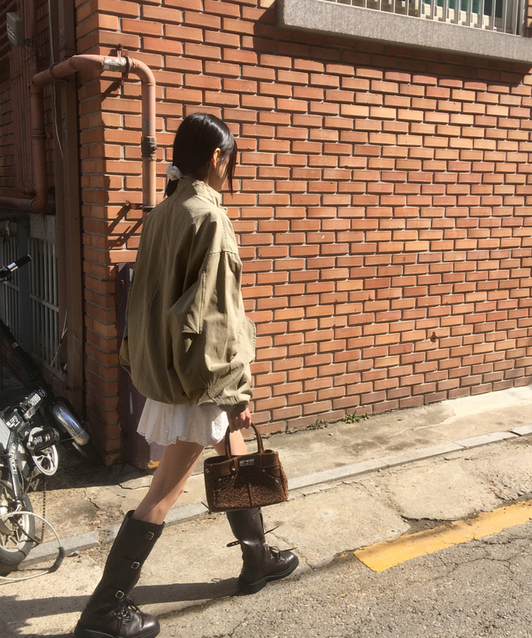 コットンミリタリージャケット KHAKI