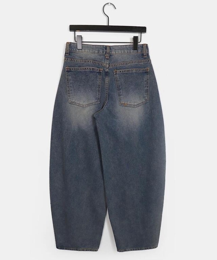 ウォッシングワイドバルーンデニムパンツ