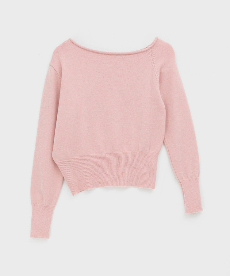 アンバランスオフショルダーニット(5color)