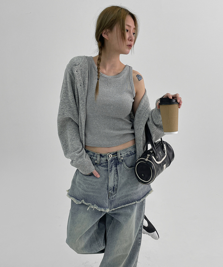デイリーニットカーディガン GREY