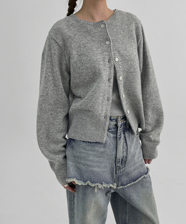 デイリーニットカーディガン GREY