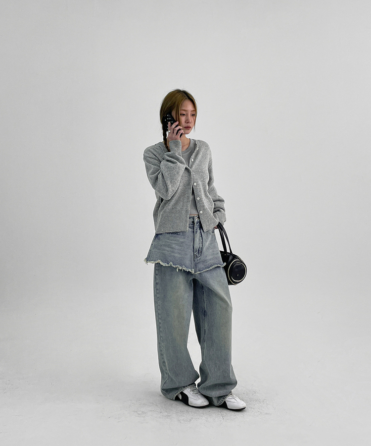 デイリーニットカーディガン GREY