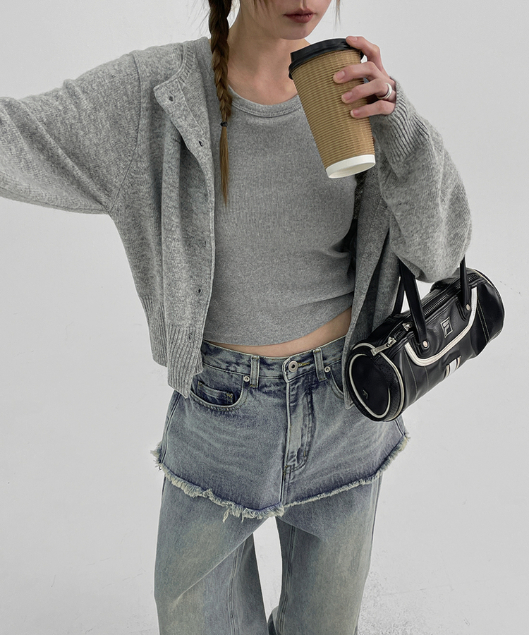 デイリーニットカーディガン GREY