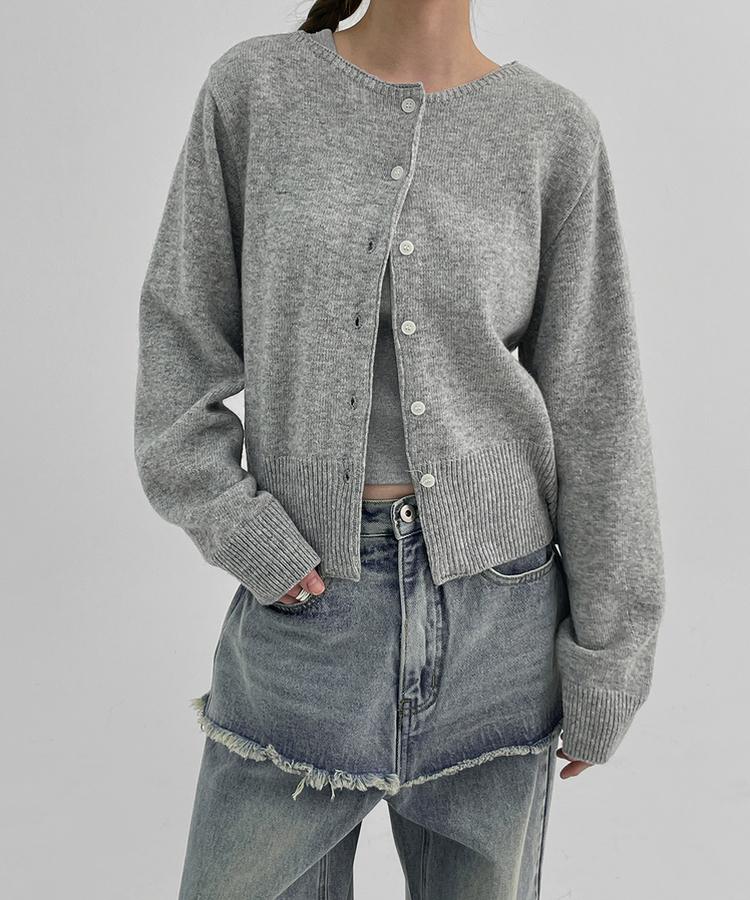 デイリーニットカーディガン GREY