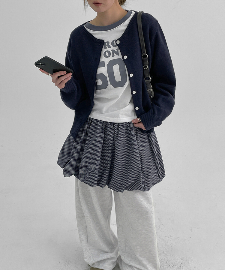 デイリーニットカーディガン NAVY