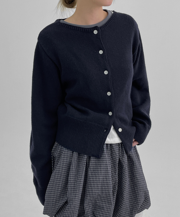 デイリーニットカーディガン NAVY