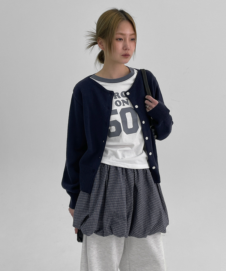 デイリーニットカーディガン NAVY