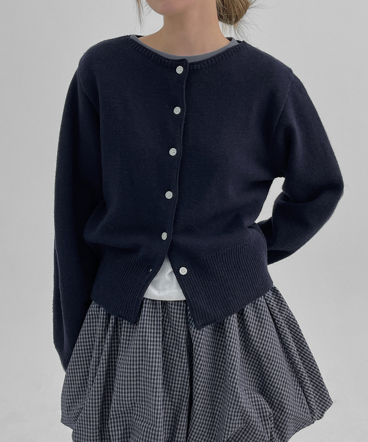 デイリーニットカーディガン NAVY