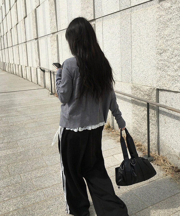 デイリークロップカーディガン GREY