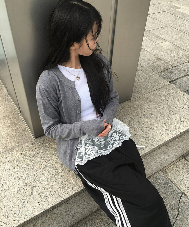 デイリークロップカーディガン GREY