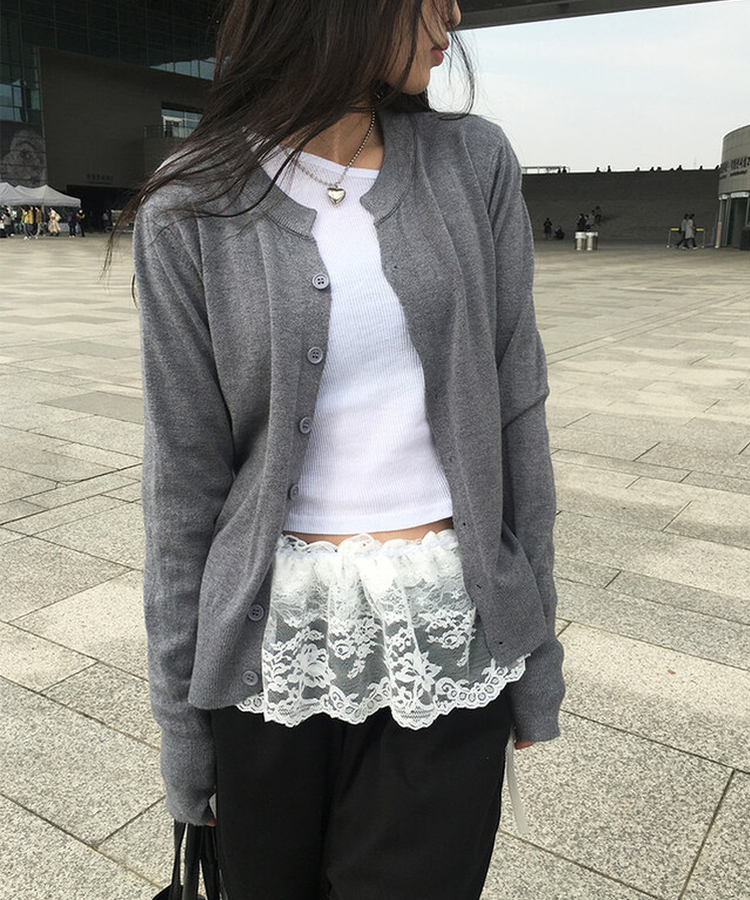 デイリークロップカーディガン GREY
