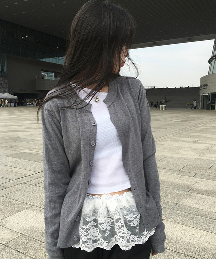 デイリークロップカーディガン GREY