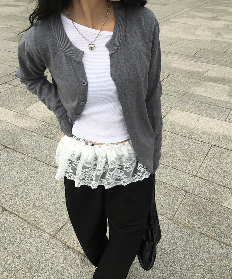 デイリークロップカーディガン GREY