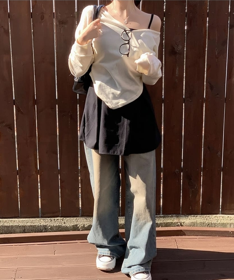 ビスチェレイヤードワンピース BLACK