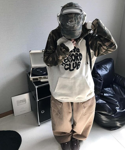 コットンパンツ ピグメントカーゴストリングパンツ BEIGE